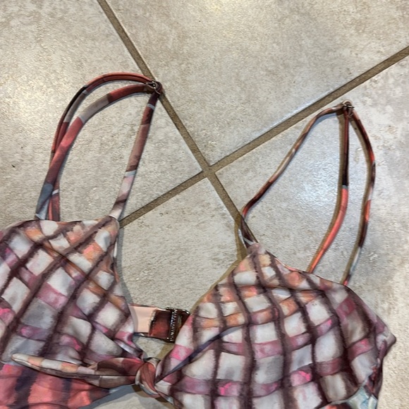 Mara Hoffman Kia Shells Tie Front One Piece Swimsuit L Bathing Suit - Picture 5 of 8